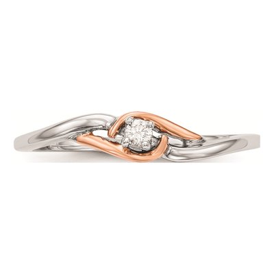 14K Two-Tone Gold 1/20 ct tw Diamond Promise Engagement Ring – view 4