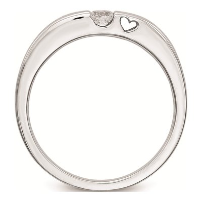 14K White Gold 1/10 ct tw Diamond First Promise Engagement Ring – view 2