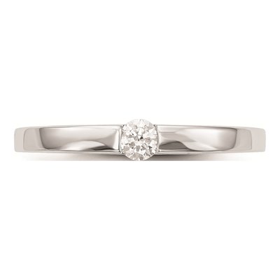 14K White Gold 1/10 ct tw Diamond First Promise Engagement Ring – view 4