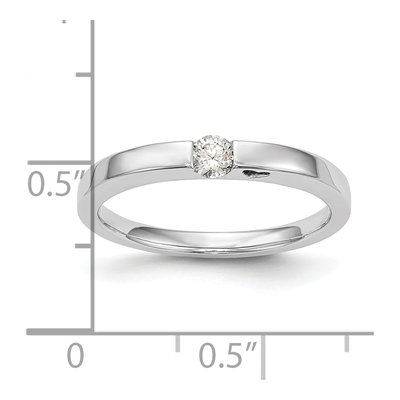 14K White Gold 1/10 ct tw Diamond First Promise Engagement Ring – view 7