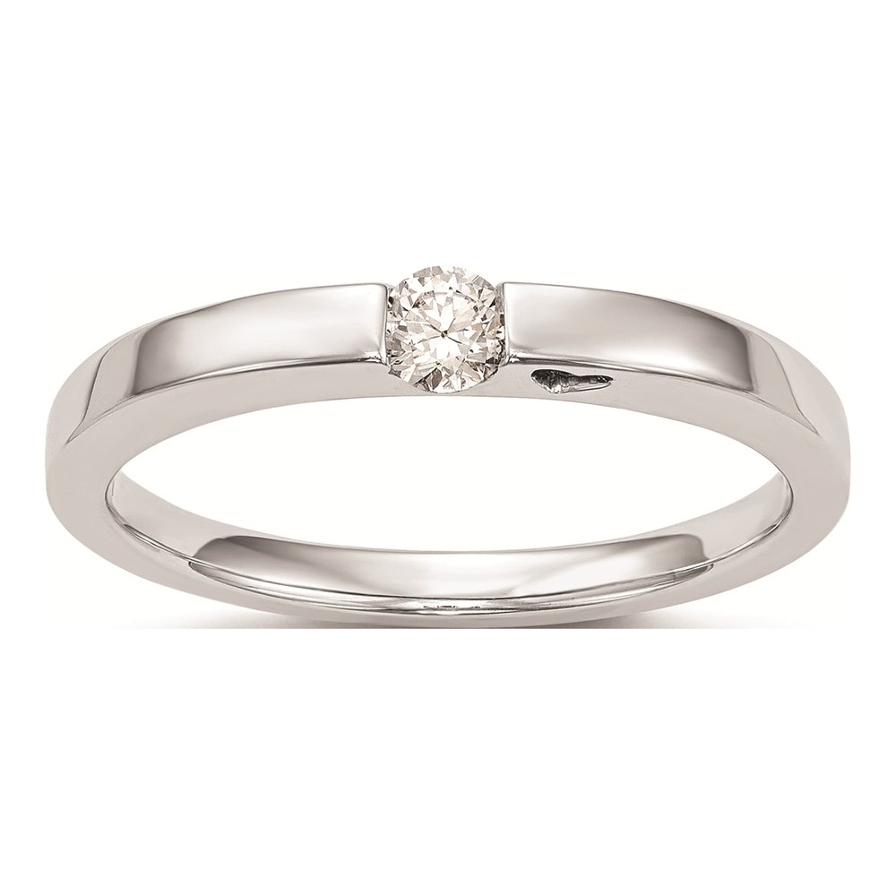 14K White Gold 1/10 ct tw Diamond First Promise Engagement Ring