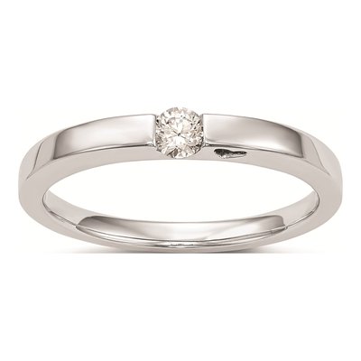 14K White Gold 1/10 ct tw Diamond First Promise Engagement Ring