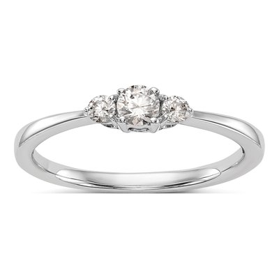 14K White Gold Engagement Ring Mounting
