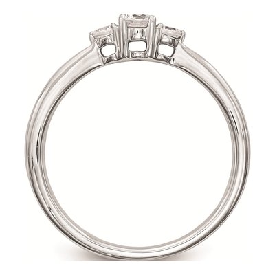 14K White Gold 1/4 ct tw Diamond First Promise 3-Stone Engagement Ring – view 3
