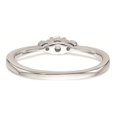 14K White Gold 1/4 ct tw Diamond First Promise 3-Stone Engagement Ring – view 6
