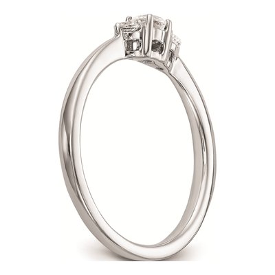 14K White Gold 1/4 ct tw Diamond First Promise 3-Stone Engagement Ring – view 7