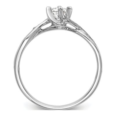 10K White Gold Diamond Engagement Ring Semi-Mount – view 2