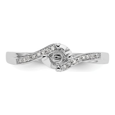 10K White Gold Diamond Engagement Ring Semi-Mount – view 5