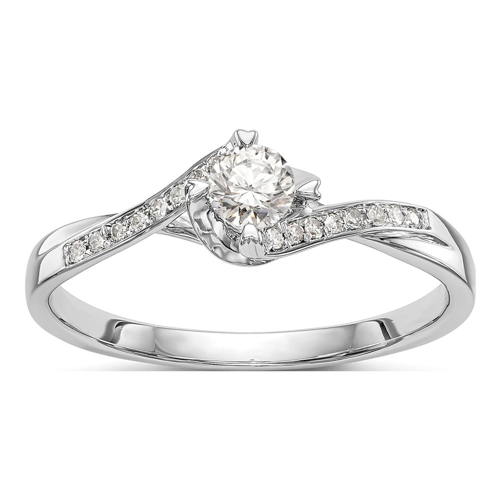 10K White Gold Diamond Semi-Mount Engagement Ring
