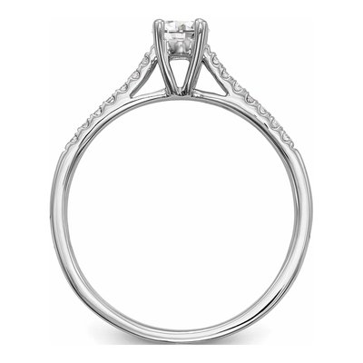 14K White Gold 1/5 ct tw Diamond Natural Promise Engagement Ring – view 3