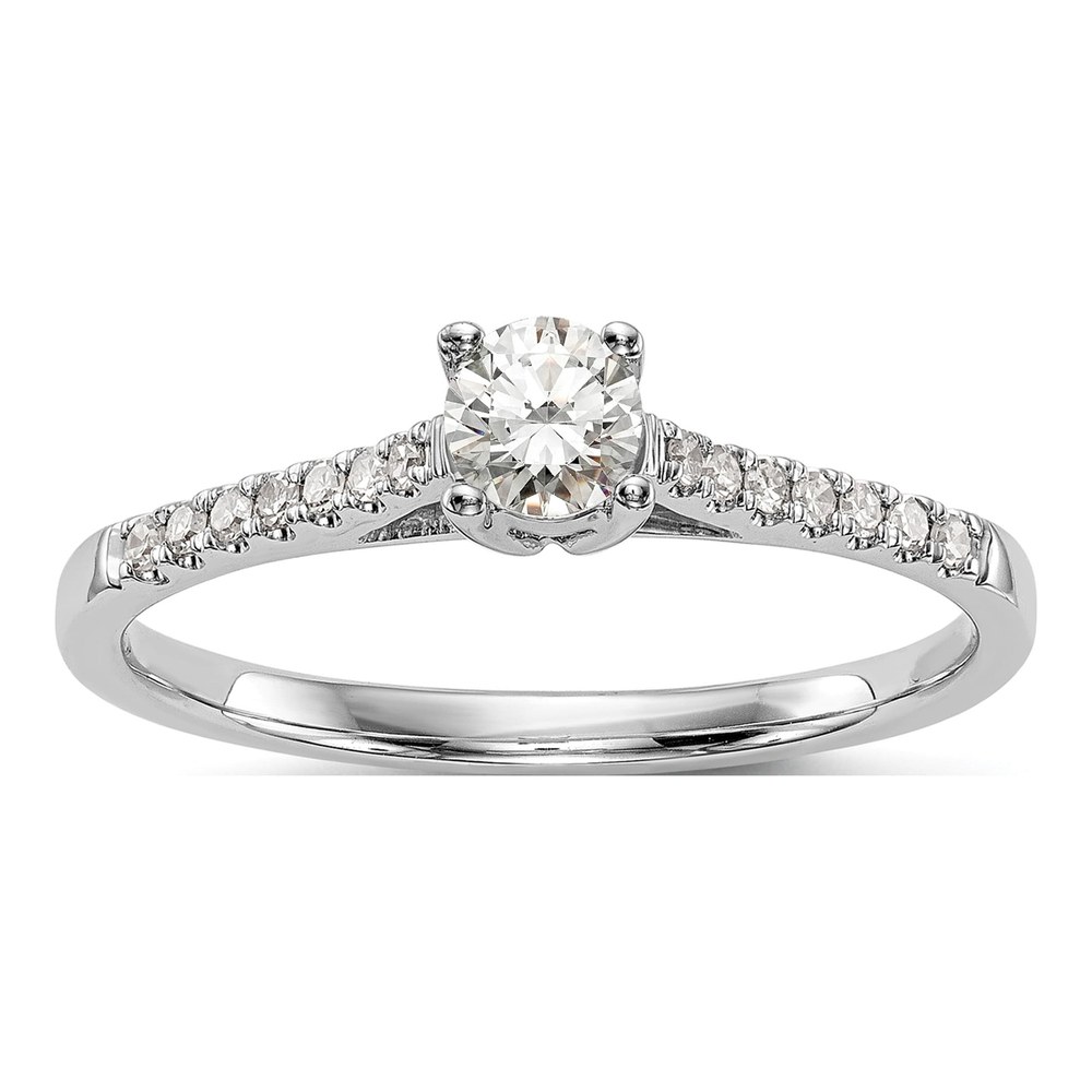 14K White Gold 1/5 ct tw Diamond Natural Promise Engagement Ring