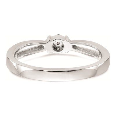 14K White Gold Diamond Cluster Promise Engagement Ring – view 5