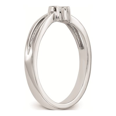 14K White Gold Diamond Cluster Promise Engagement Ring – view 6