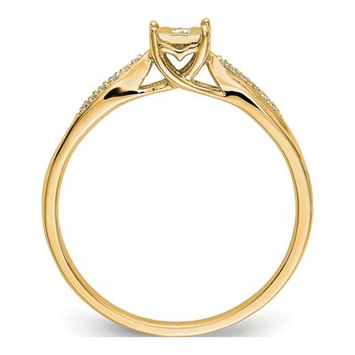 14K Yellow Gold 1/20 ct tw Diamond Engagement Ring – view 2