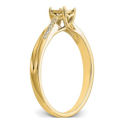 14K Yellow Gold 1/20 ct tw Diamond Engagement Ring – view 7