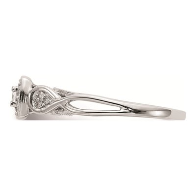 14K White Gold 1/5 ct tw Diamond First Promise Criss-Cross Engagement Ring – view 3