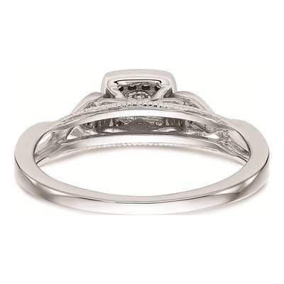 14K White Gold 1/5 ct tw Diamond First Promise Criss-Cross Engagement Ring – view 5