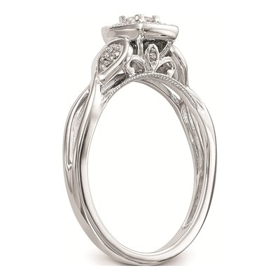 14K White Gold 1/5 ct tw Diamond First Promise Criss-Cross Engagement Ring – view 6