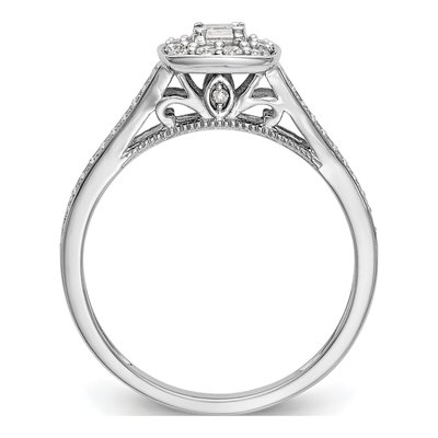 14K White Gold 0.47 ct tw Diamond Promise Engagement Ring – view 2