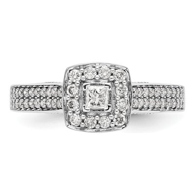 14K White Gold 0.47 ct tw Diamond Promise Engagement Ring – view 4