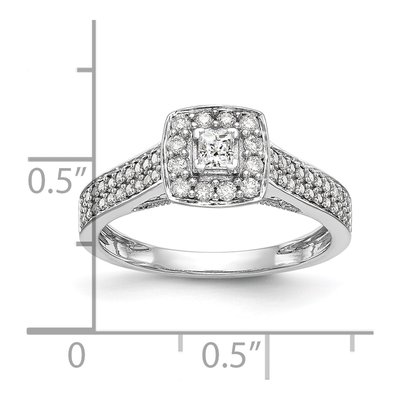 14K White Gold 0.47 ct tw Diamond Promise Engagement Ring – view 7