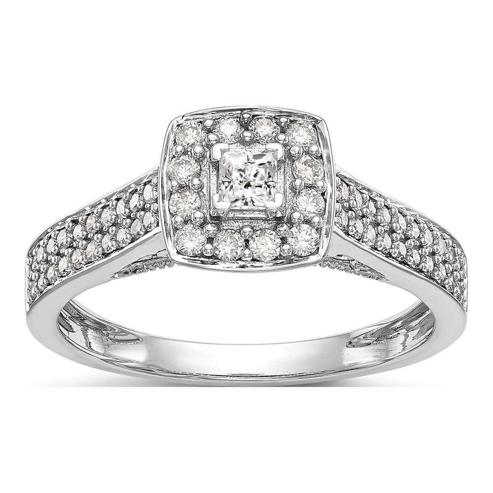 14K White Gold 0.47 ct tw Diamond Promise Engagement Ring