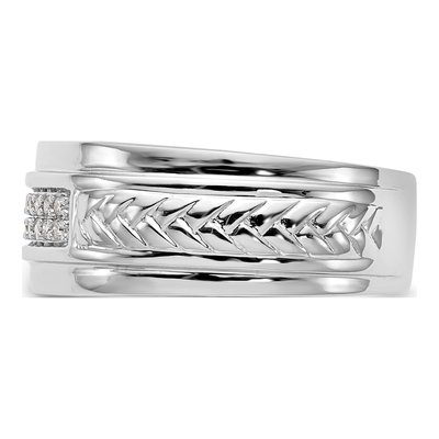 Men's 14K White Gold 1/8 ct tw Diamond Wedding Band – view 3