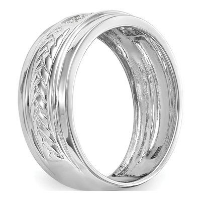 Men's 14K White Gold 1/8 ct tw Diamond Wedding Band – view 6