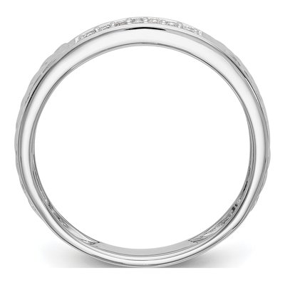 10K White Gold Diamond Trio Wedding Band Set – view 2