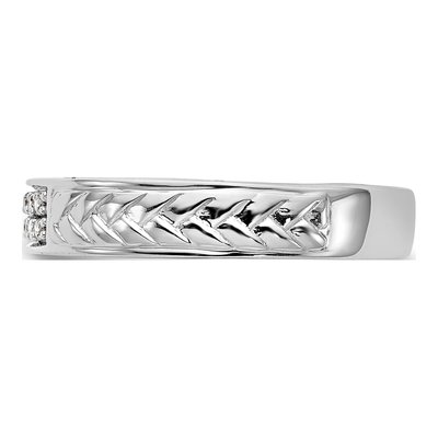 10K White Gold Diamond Trio Wedding Band Set – view 3