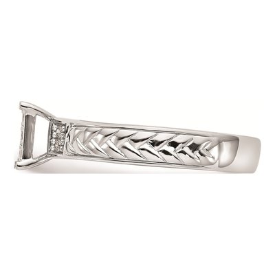 10K White Gold 1/6 ct tw Diamond Square Cluster Engagement Ring – view 4
