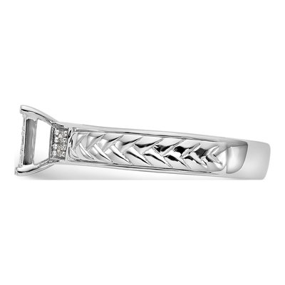 14K White Gold 1/6 ct tw Diamond Cluster Engagement Ring – view 4