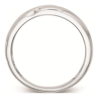Men's 10K White Gold Diamond Trio Wedding Band – view 3