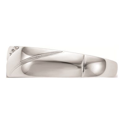 Men's 14K White Gold Diamond Wedding Band, AA Quality – view 4