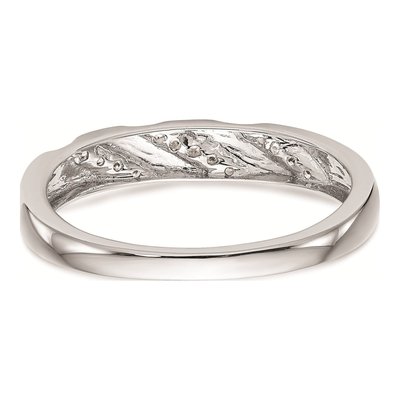 Men's 14K White Gold Diamond Wedding Band, AA Quality – view 6