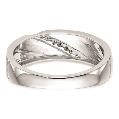 14K White Gold Diamond Trio Wedding Band Set – view 6