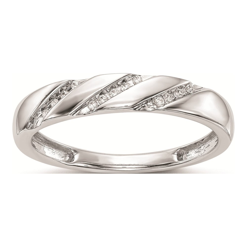 14K White Gold Diamond Trio Wedding Band Set