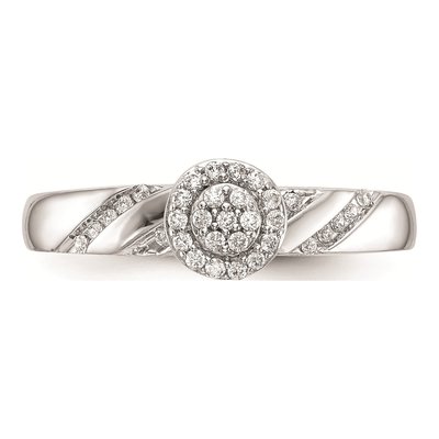 10K White Gold 1/6 ct tw Diamond Halo Engagement Ring – view 5