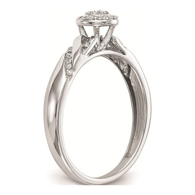 10K White Gold 1/6 ct tw Diamond Halo Engagement Ring – view 7