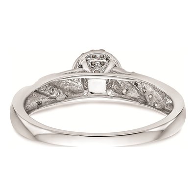 14K White Gold 1/6 ct tw Diamond Halo Trio Engagement Ring – view 6