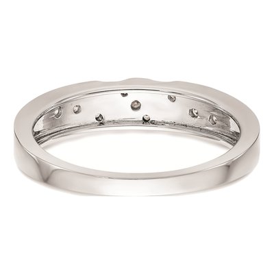 Men's 14K White Gold 1/6 ct tw Diamond Trio Wedding Band – view 5