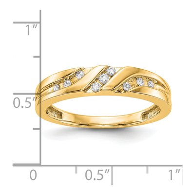 Men's 14K Yellow Gold 1/7 ct tw Diamond Wedding Band – view 2