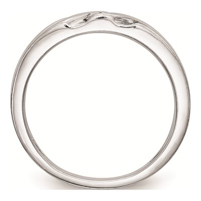 14K White Gold 1/8 ct tw Diamond Trio Wedding Band – view 3