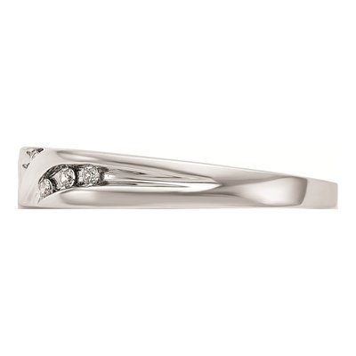 14K White Gold 1/8 ct tw Diamond Trio Wedding Band – view 4