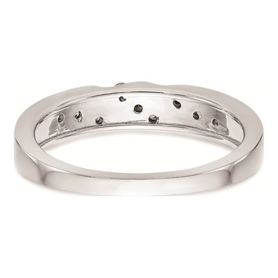 14K White Gold 1/8 ct tw Diamond Trio Wedding Band – view 6