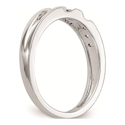 14K White Gold 1/8 ct tw Diamond Trio Wedding Band – view 7