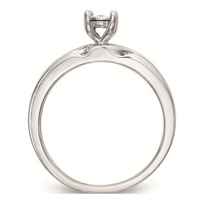 14K White Gold 1/8 ct tw Diamond Trio Engagement Ring – view 2