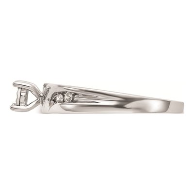 14K White Gold 1/8 ct tw Diamond Trio Engagement Ring – view 3