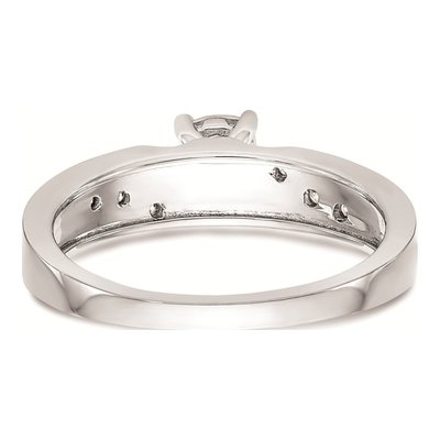 14K White Gold 1/8 ct tw Diamond Trio Engagement Ring – view 5