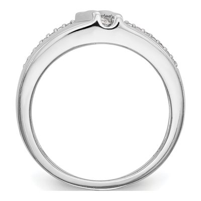 14K White Gold 1/7 ct tw Diamond Trio Wedding Band – view 2